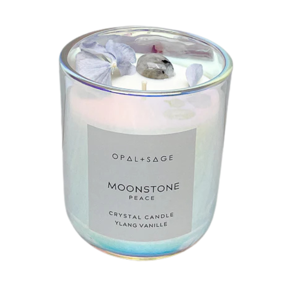 Moonstone Dream Crystal Candle Glass Jar