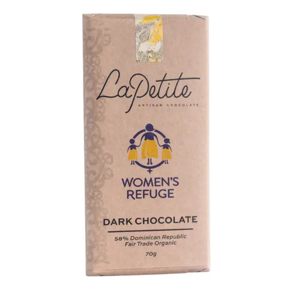 Fair trade dark chocolate bar | Thoughtful gift supporting women NZ
Dominican Republic chocolate | Premium gift for her