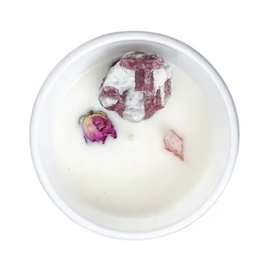 Crystal soy candle | Thoughtful self-care gift for her