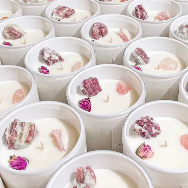Crystal soy candle | Thoughtful self-care gift for her
