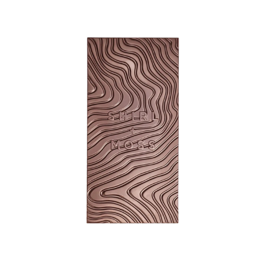 Shirl & Moss Hazelnut, Orange & Sea Salt 52% Dark Chocolate Bar 80g