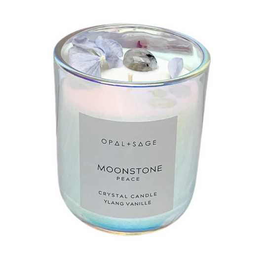 Moonstone Dream Crystal Candle Glass Jar