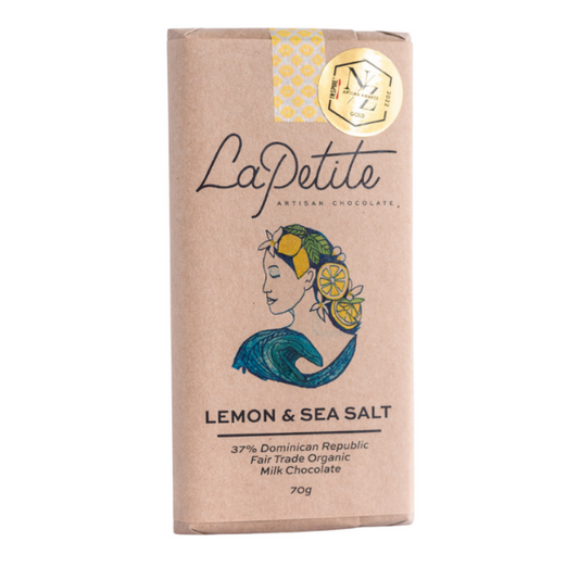 Lemon & Sea Salt Milk Chocolate 37% Dominican Republic 70g