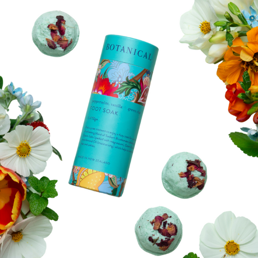 Botanical Vanilla, Peppermint + Green Clay Foot Soak Trio Pack
