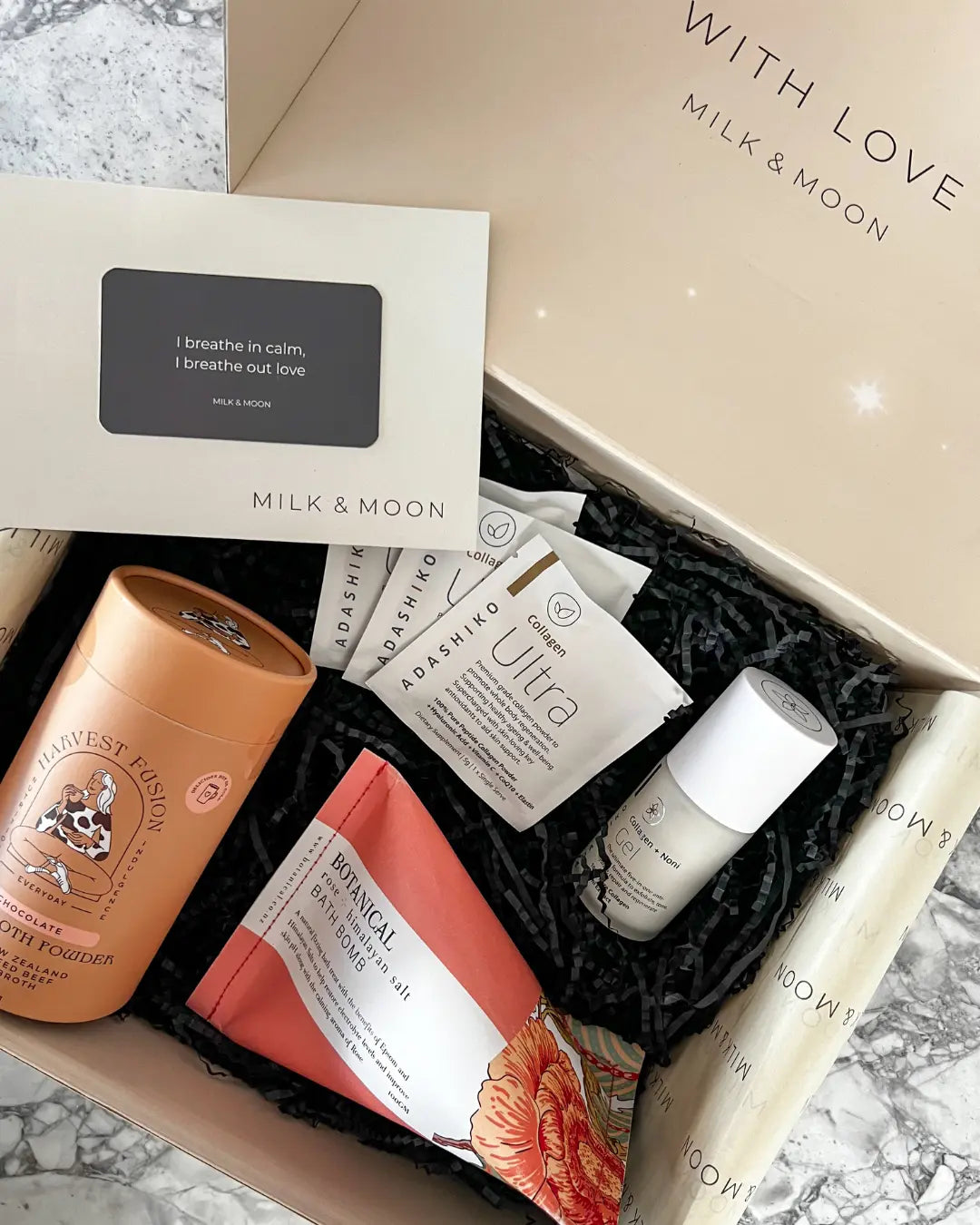 Milk & Moon Cosmic Milk gift box – nourishing self care gift for new mums and rest rituals