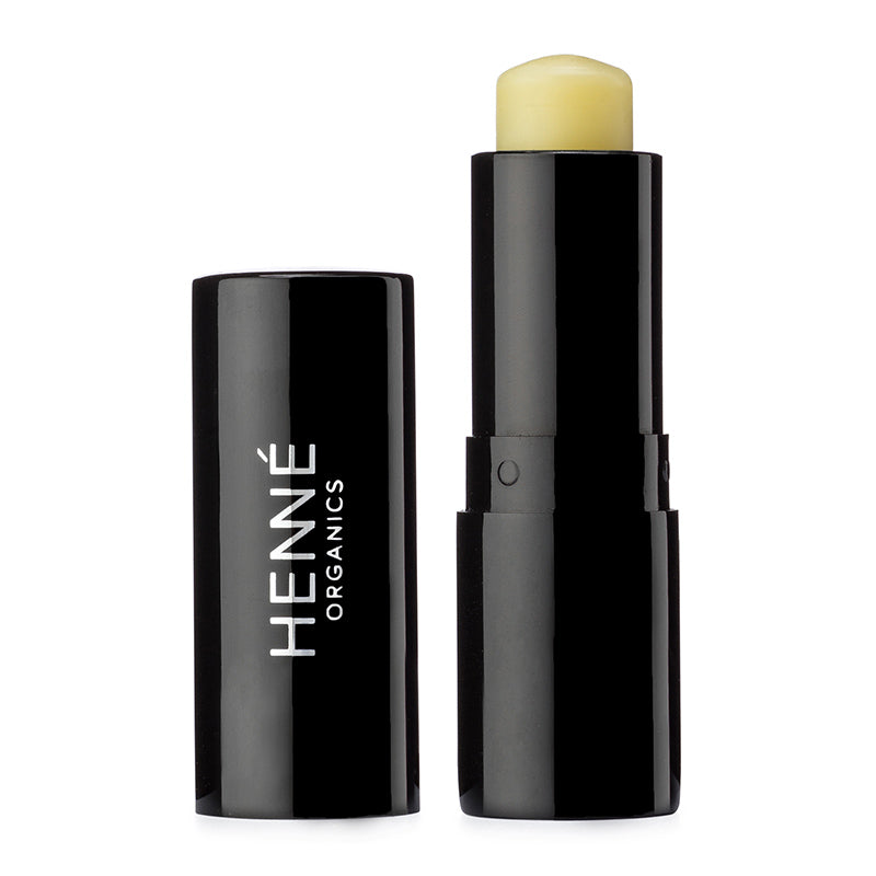 BlackHENNE Organics lip balm stick on a white background