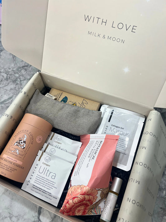 Milk & Moon Gentle Moon gift box – soothing self care gift designed for softness and calm