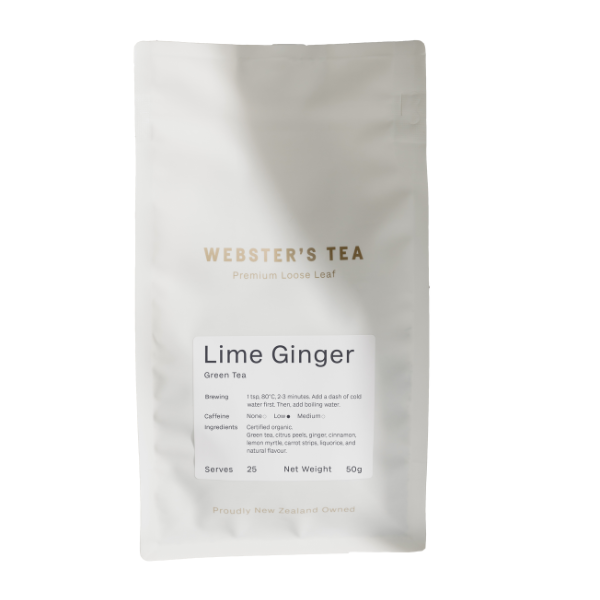 Webster's Tea Organic Loose Leaf Tea - Lime Ginger