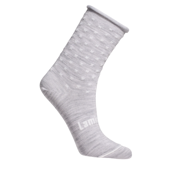 Lamington Merino Wool Roll Top Crew Socks | WOMAN | Powder | One Size Fits Most