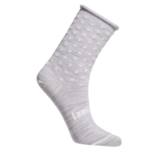 Lamington Merino Wool Roll Top Crew Socks | WOMAN | Powder | One Size Fits Most