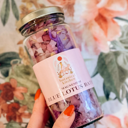 Botanical Kitchen Blue Lotus Bath Salts 175g Jar