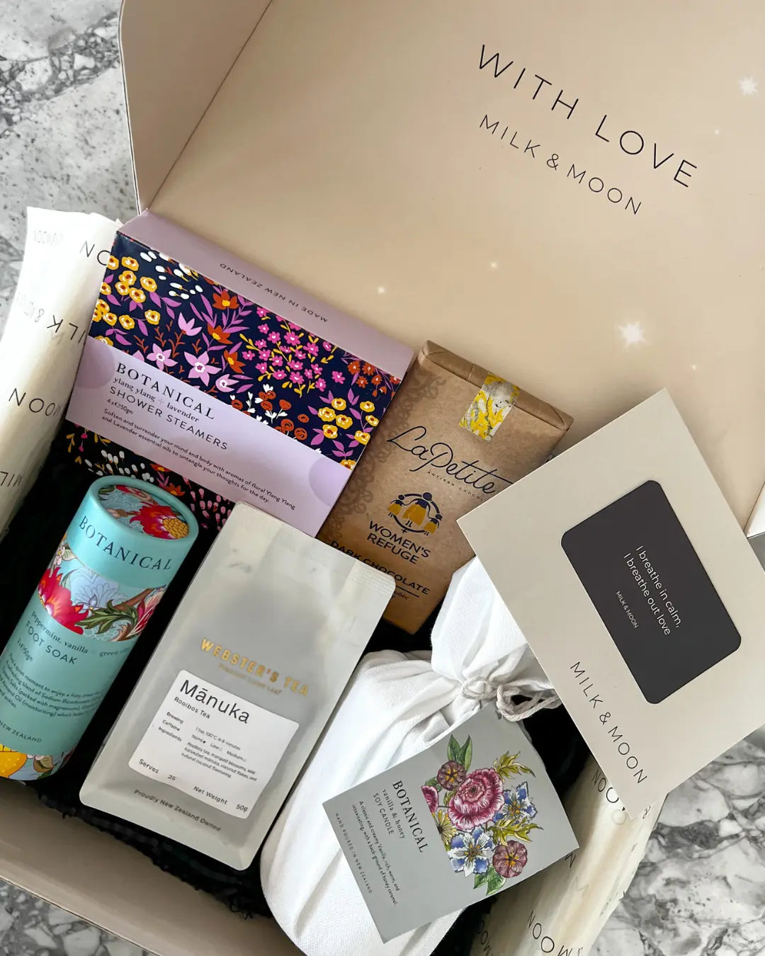 Milk & Moon Glow & Gratitude gift box – luxury thank you and appreciation gift for women