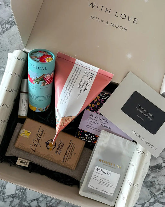 Milk & Moon Moombeam gift box – uplifting self care gift with calming wellness essentials