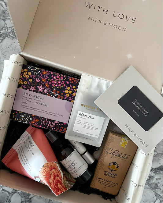 Milk & Moon Moonlight gift box – evening self care gift designed for calm and relaxation